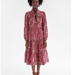 Matta Burgundy Floral Long Sleeve Dress